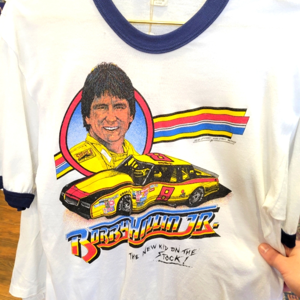 RARE Bobby Hillin Jr. NASCAR Tee VTG 1980s